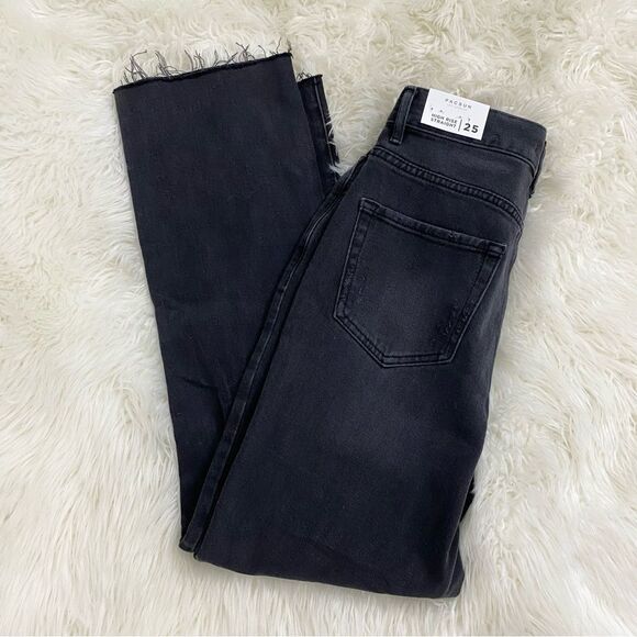 Pacsun High Rise Straight Distressed Jeans - Picture 2 of 6